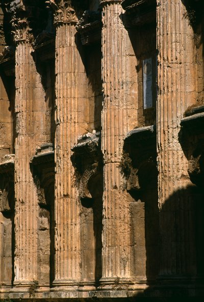 Templo de Baco, detalhe, Alto Período Imperial (27 aC-395 dC) de Roman Imperial Period