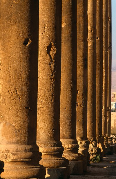 Templo, de, Baco, detalhe, de, a, colonnade, alto, imperial, período, 27, BC-395, anúncio, foto de Roman Imperial Period