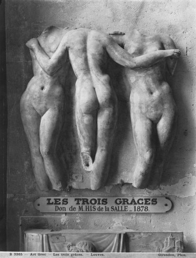As Três Graças, cópia romana de um original grego helenístico do século II aC (mármore) de Roman Imperial Period