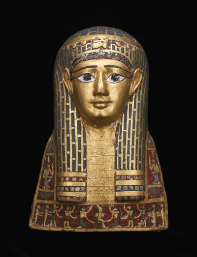 Cobertura de cabeça de múmia, século 1 a.C. de Roman Period Egyptian