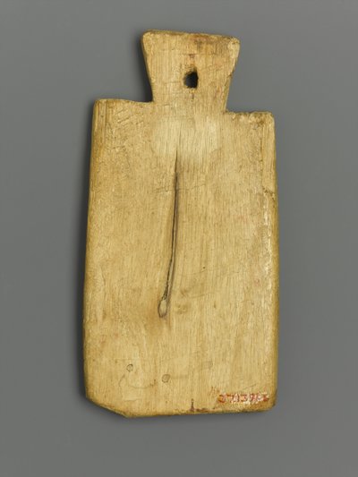 Etiqueta múmia com inscrição grega (madeira e pigmento) de Roman Period Egyptian