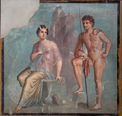 Io e Argus, 1º H. 1º século. DE ANÚNCIOS. de Roman Pompeian wall painting.