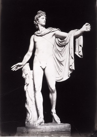 Apollo Belvedere, cópia de um original grego do século IV a.C., antes da remoção de restaurações anteriores (mármore) de Roman Roman