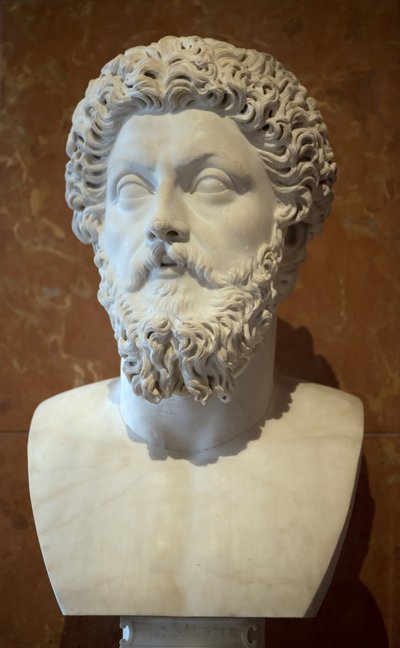 Arte Roma Busto do Imperador Romano Marco Aurele (121 - 180 d.C.) mármore de Roman Roman