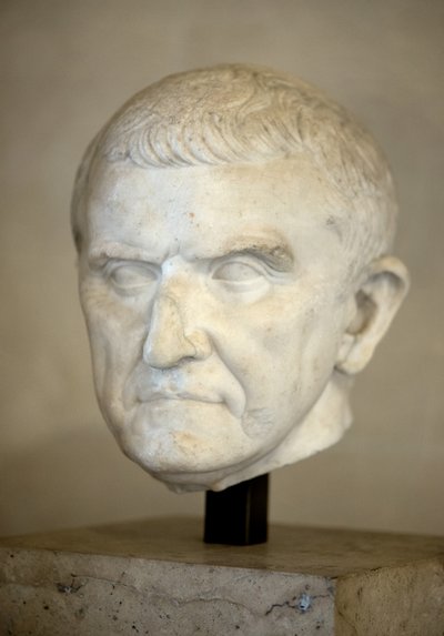 Arte Roma Fragmento de uma estátua, retrato de um desconhecido (mármore de Roman Roman
