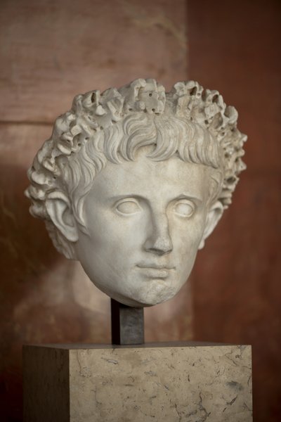 Arte Roma Cabeça do imperador Augusto (63 a.C. - 14 d.C.) mármore de Roman Roman