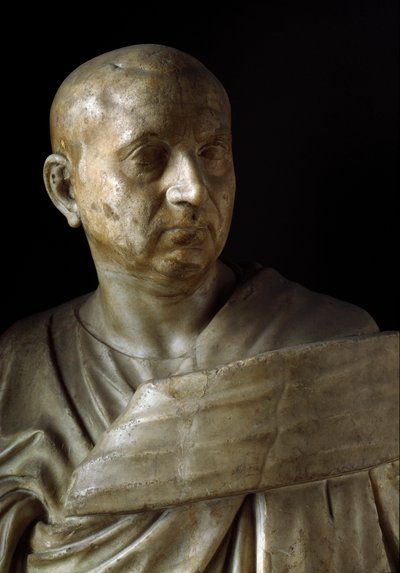 Busto de Scipio, o Africano (escultura em mármore) de Roman Roman