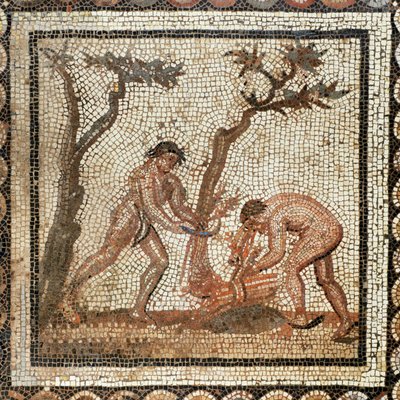 Recolha de feixes de palha (mosaico) de Roman Roman