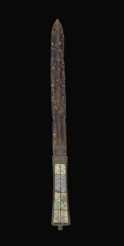 Adaga (ferro, bronze e vidro) de Roman Roman