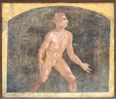 Discobolus, da villa Arianna em Stabiae de Roman Roman