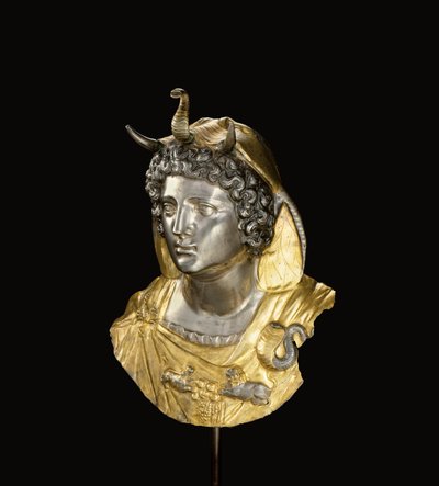 Emblema de Cleopatra Selene, c. final do século 1 a.C. e início do século 1 d.C. (parcela dourada e prata) de Roman Roman