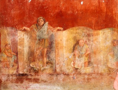Fresco representando lavadeiras, de Pompeia (Lista do Património Mundial da UNESCO de Roman Roman
