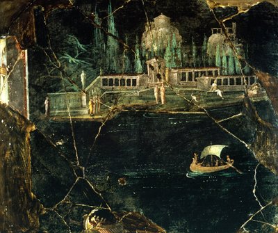 Fresco representando uma paisagem, de Pompeia (Lista do Património Mundial da UNESCO de Roman Roman