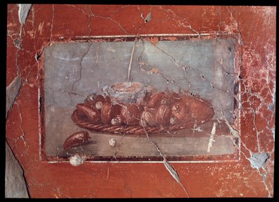 Fresco de Cryptoporticus da casa dei cervi, século V a.C. - século I d.C. de Roman Roman