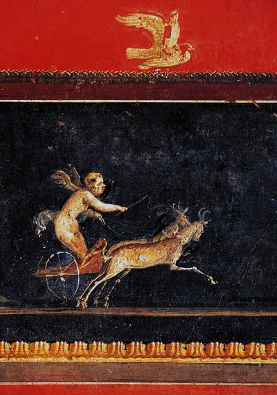 Friso com cupido, Casa de Vettii, Pompeia (Património Mundial da Unesco de Roman Roman