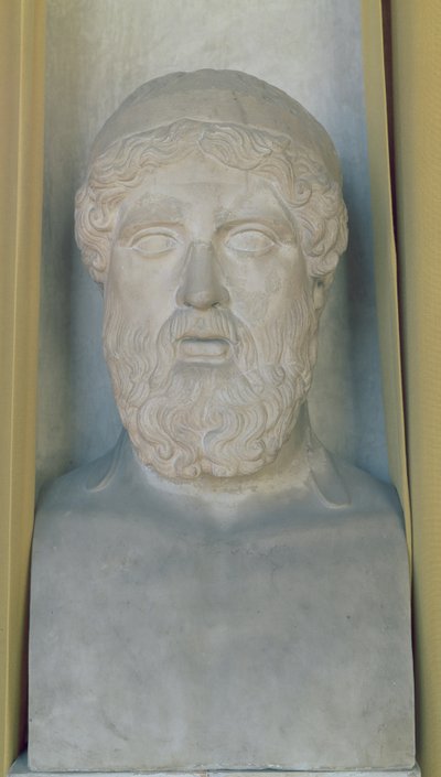 Busto hermético de Anacreon (mármore) de Roman Roman