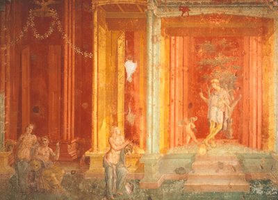 Mural representando Ifigénia em Tauris, Casa de Pinarius Cerialis, Pompeia, Campânia, Itália de Roman Roman