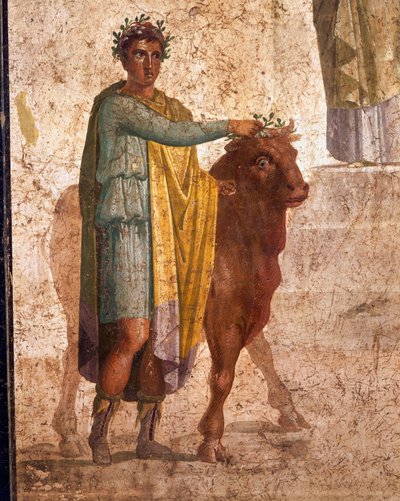 Civilização romana, Fresco retratando Jasão e Pélias. De Pompeia de Roman Roman