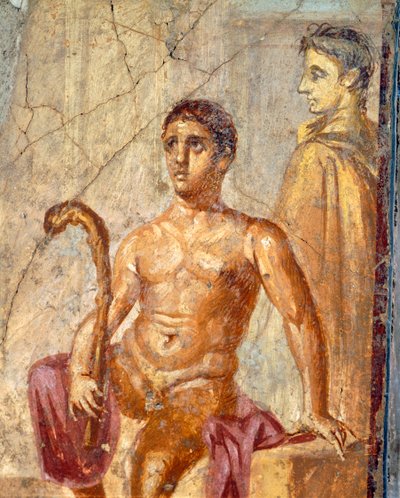 Selene e Endimião, fresco da Casa do Centenário, Pompeia , Campânia, Civilização Romana de Roman Roman