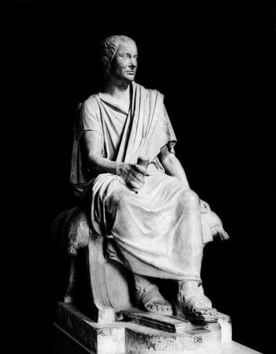 Estátua de Marcelo Cláudio Marcelo (c.268-208BC) (mármore) de Roman Roman