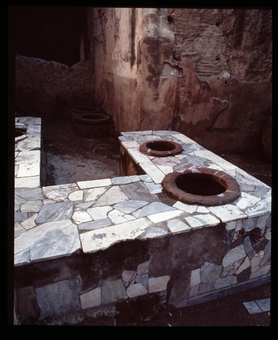 Contador de mármore Thermopolium, século V a.C. - século I d.C. de Roman Roman