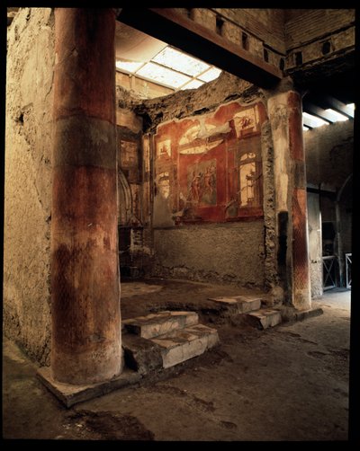 Vista do Colégio de Augustales, século V a.C. - século I d.C. de Roman Roman
