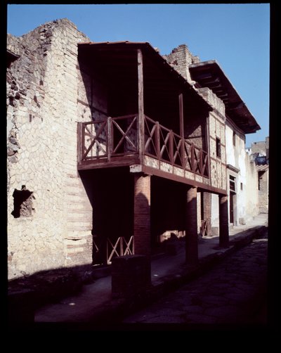 Vista da casa chamada casa a Graticcio, século V a.C. - século I d.C. de Roman Roman