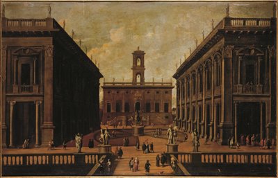 Vista da Piazza del Campidoglio, Roma de Roman School