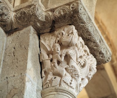 Absalom (capital esculpido) de Romanesque