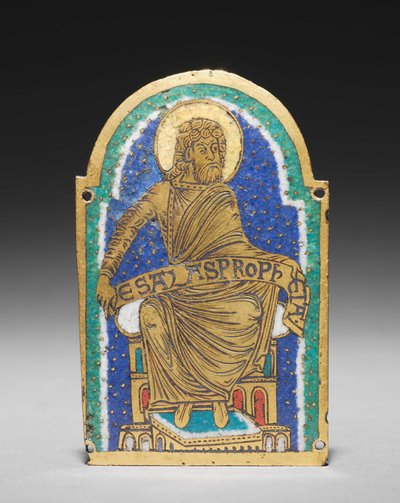 Placa: Profeta Sentado em um Relicário: Esais de Romanesque