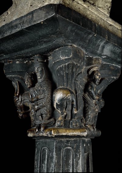 Arte românica: capital do século XII. Aosta, Priorato di Sant 