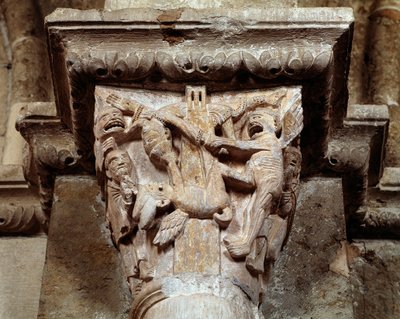 A visão de Santo Antônio de Pádua (capital esculpida) de Romanesque