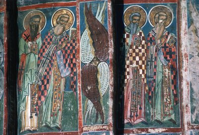 Pormenor da pintura, abside sul da igreja de Romanian School