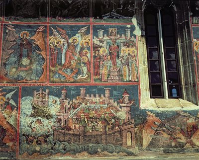 Cerco de Constantinopla pelo sultão Mehmet II (1432-81) em 1453 (ver também 67361) de Romanian School