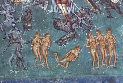 The Damned, detail from O Último Julgamento, 1547-50 de Romanian School