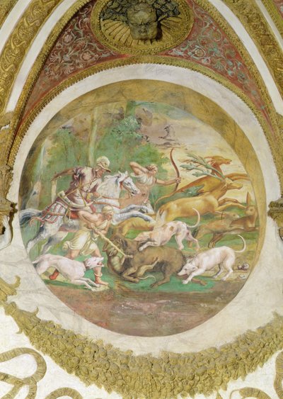 Câmara dos Ventos, caça ao veado e ao javali de Romano Giulio