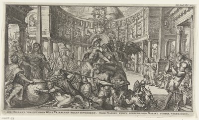 Alegoria em torno do papel de Nassau na unidade da República de Romeyn de Hooghe