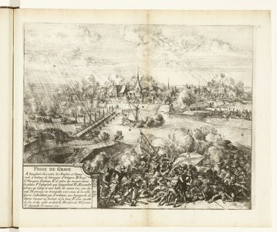 Cerco e captura de Grave, 1586
Prise de Grave (título sobre o objecto)
Guerres de Flandres (título da série) de Romeyn de Hooghe
