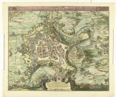Bombardeio van Luxemburgo porta de maarschalk de Créquy, 1684 Luxemburgo, líder. sobrenome metrópole um príncipe chimacense forte def. registro Mas os braços da Gália o ocuparam. 4 de junho Ao. 8834 (título no objeto) de Romeyn de Hooghe