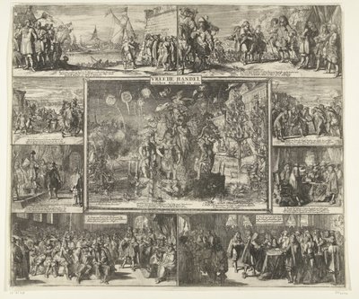 A Paz de Westminster, 1674
Vreede Handel tusschen Engelandt pt ons (título sobre o objecto) de Romeyn de Hooghe