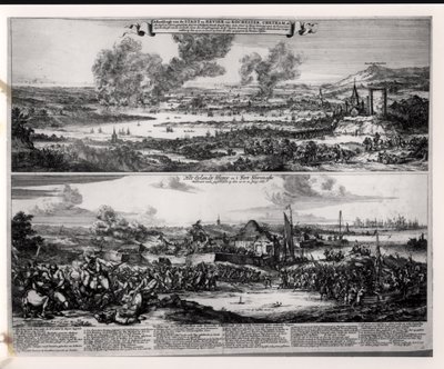 Ataque holandês no rio Medway, 20 e 21 de junho de 1667, gravado por Nicolas Visscher (1618-1709) de Romeyn de Hooghe