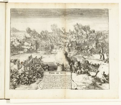 Captura e pilhagem de Neuss, 1586
Prise de Nuys (título sobre o objecto)
Guerres de Flandres (título da série) de Romeyn de Hooghe
