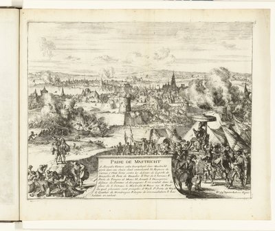 Captura de Maastricht pelo Duque de Parma, 1579 Prize de Mastricht (título no objeto) Guerres de Flandres (título da série) de Romeyn de Hooghe