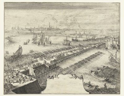 Ponte naval de Parma sobre o Escalda, 1585
Guerres de Flandres (título da série) de Romeyn de Hooghe