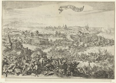 Batalha de Seneffe, 1674 Vidente Atacante furioso converte-se em um Bataille entre os Exércitos da Geallie. en der Fransen (título no objeto) Descrição da Furieuse Attacque der Franssen, On the Bagagie of the Army of the Allies: Turns into a sc de Romeyn de Hooghe