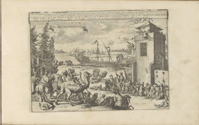 Slaven en gevangenen bij de Turken Turkse slavernij en gevangenis / Escravidão e Prisão entre os Turcos (título no objeto) As Índias Orientais e Ocidentais e Outros Lugares (título da série) de Romeyn de Hooghe