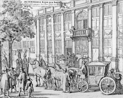 A antiga igreja dos judeus, c.1700 de Romeyn de Hooghe