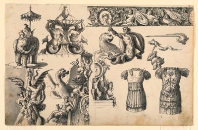 Motivos Decorativos, Três Desenhos para Fontes de Romolo Achille Liverani