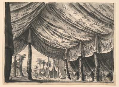 Cenário, Tenda de Genghis Khan, para o Ballet "Genghis Khan" de Luigi Henry de Romolo Achille Liverani