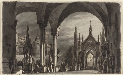 Cemitério dos Ravenswoods, de "Lucia di Lammermoor" de Romolo Liverani